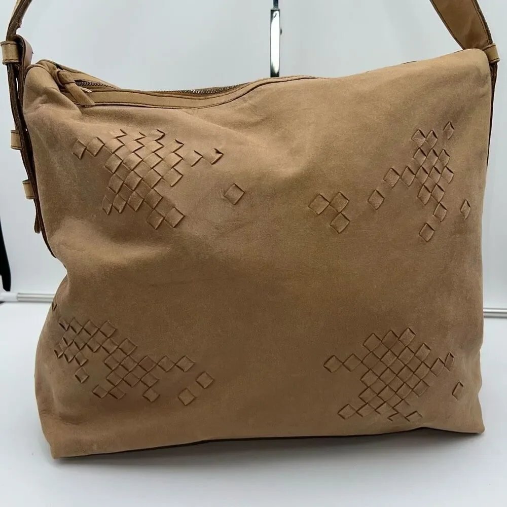 BOTTEGA VENETA Intrecciato Trimmed Nappa Shoulder Bag - Picture 1 of 16